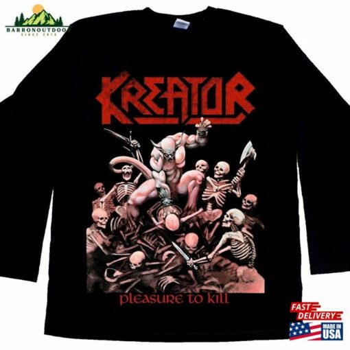 Kreator Pleasure To Kill Death Metal Short Long Sleeve Black T Shirt 345Xl Classic T-Shirt