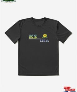 Ks Usa Written Textile Design Active T-Shirt Sweatshirt Classic