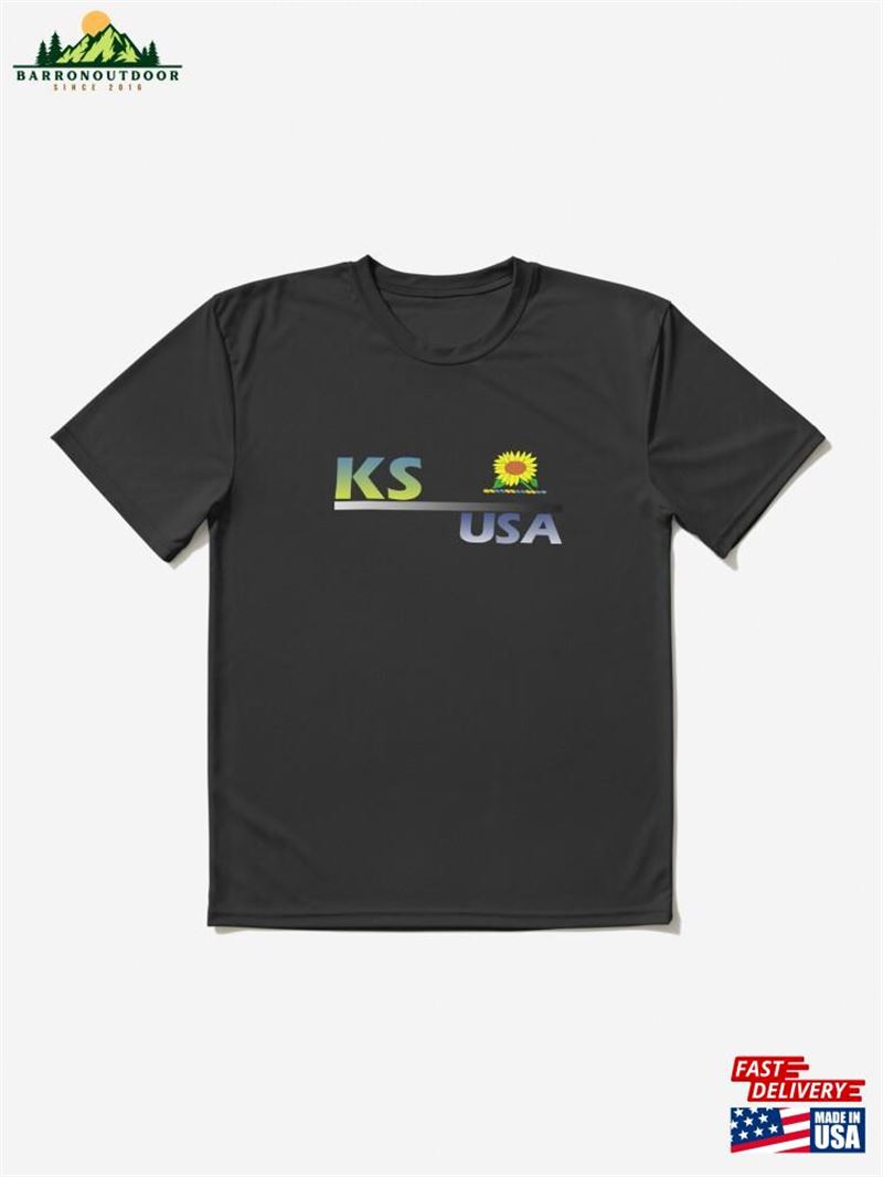 Ks Usa Written Textile Design Active T-Shirt Sweatshirt Classic Ks Usa Written Textile Design Active T-Shirt Sweatshirt Classic