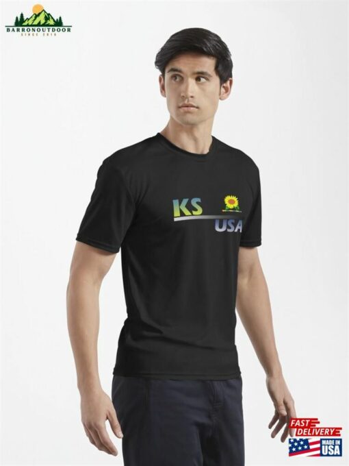 Ks Usa Written Textile Design Active T-Shirt Sweatshirt Classic