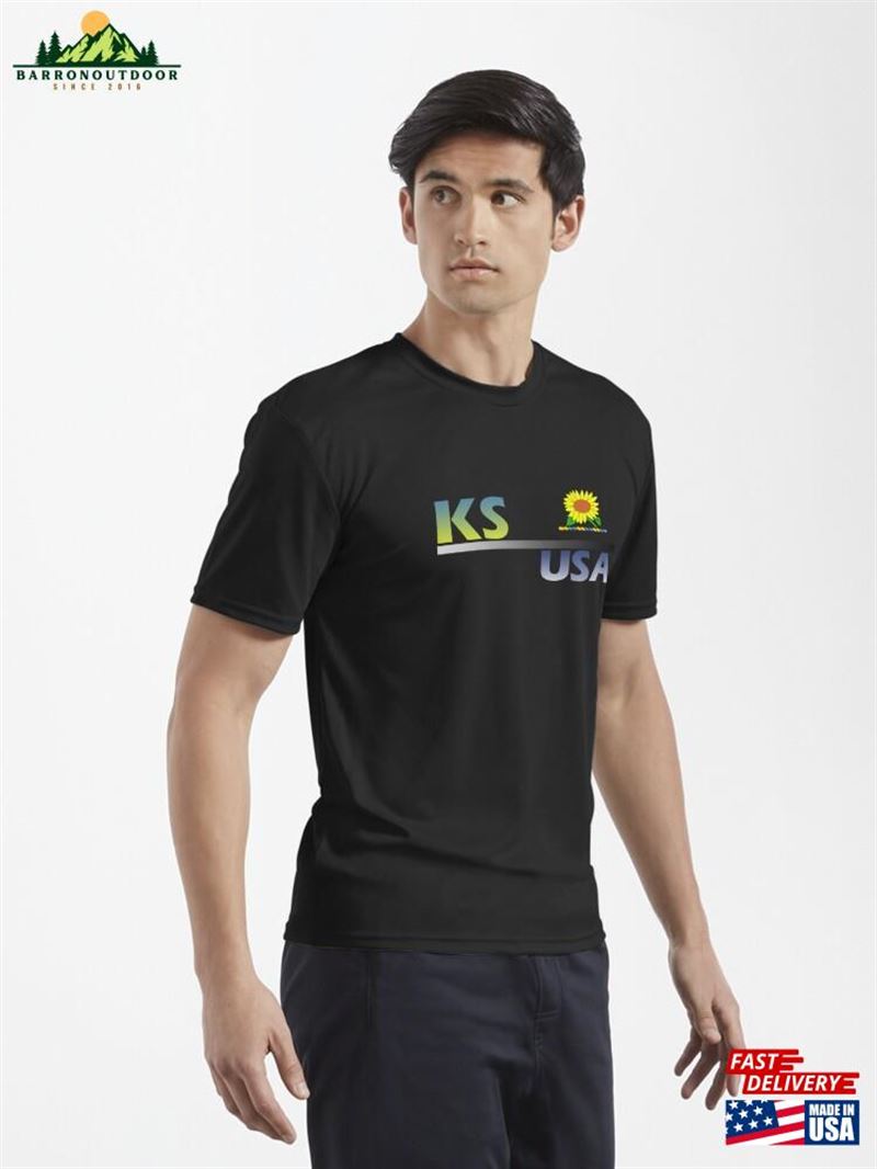 Ks Usa Written Textile Design Active T-Shirt Sweatshirt Classic Ks Usa Written Textile Design Active T-Shirt Sweatshirt Classic