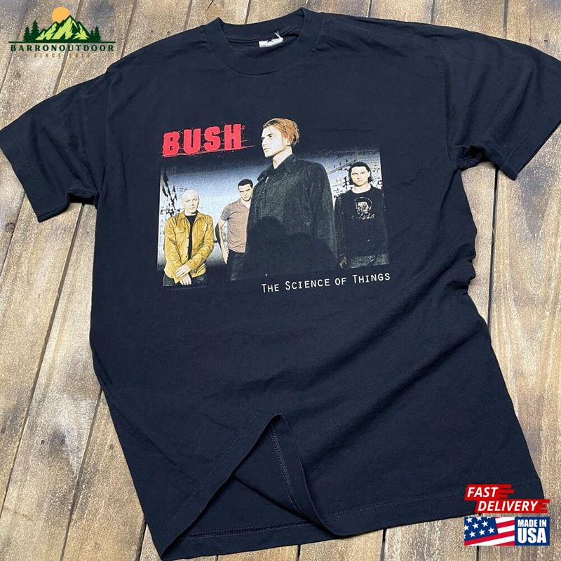 L Vintage Bush The Science Of Things 2000 Tour T Shirt T-Shirt Unisex L Vintage Bush The Science Of Things 2000 Tour T Shirt T-Shirt Unisex