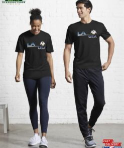 La Usa Written Textile Design Active T-Shirt Classic