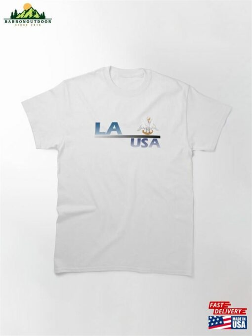 La Usa Written Textile Design Classic T-Shirt