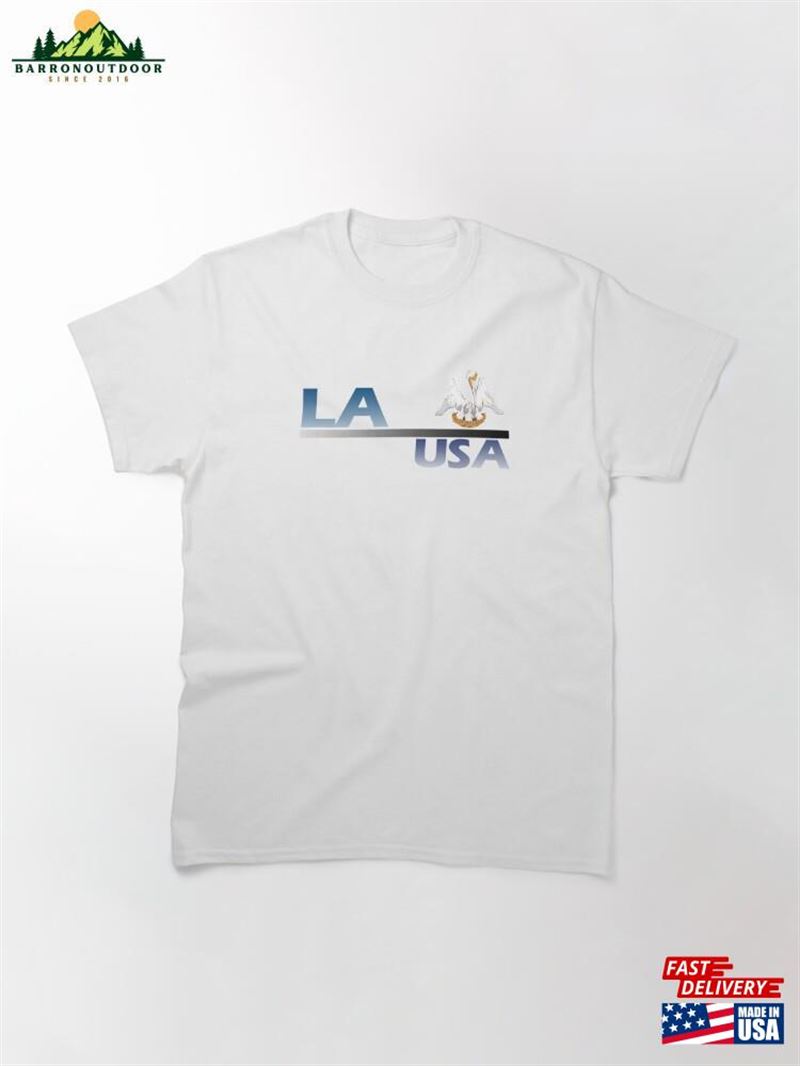 La Usa Written Textile Design Classic T-Shirt La Usa Written Textile Design Classic T-Shirt
