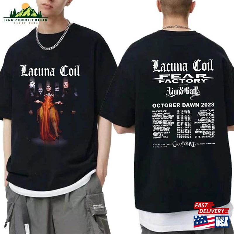 Lacuna Coil 2023 Dawn Us Tour Shirt Band Fan Concert Sweatshirt Classic Lacuna Coil 2023 Dawn Us Tour Shirt Band Fan Concert Sweatshirt Classic