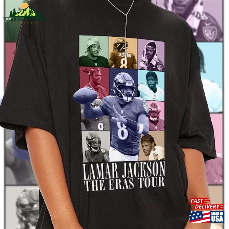 Lamar Jackson The Eras Tour Shirt Tee Retro T-Shirt Classic Lamar Jackson The Eras Tour Shirt Tee Retro T-Shirt Classic