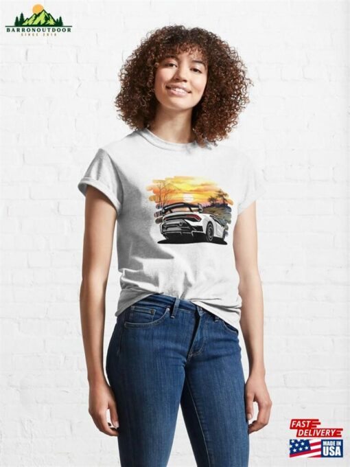 Lambo In A Sunset Classic T-Shirt Unisex Hoodie