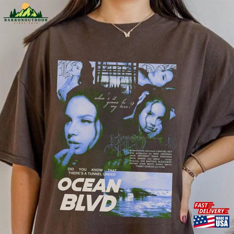 Lana Del Ocena Blvd Shirt Rey Vintage Style Unisex T-Shirt Merch Sweatshirt Lana Del Ocena Blvd Shirt Rey Vintage Style Unisex T-Shirt Merch Sweatshirt