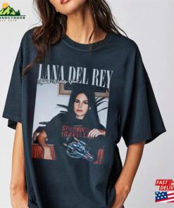 Lana Del Rey Clothing Graphic T-Shirt Shirt Blue Banisters Album Unisex
