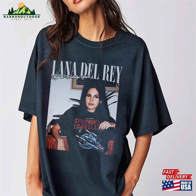 Lana Del Rey Clothing Graphic T-Shirt Shirt Blue Banisters Album Unisex Lana Del Rey Clothing Graphic T-Shirt Shirt Blue Banisters Album Unisex
