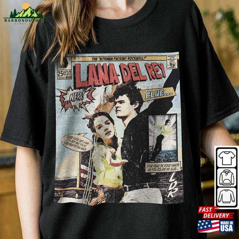 Lana Del Rey Comic Shirt Sweatshirt Retro Vintage Tour 2023 Album Norman Fucking Rockwell Graphic Tee Book L286 Hoodie Lana Del Rey Comic Shirt Sweatshirt Retro Vintage Tour 2023 Album Norman Fucking Rockwell Graphic Tee Book L286 Hoodie