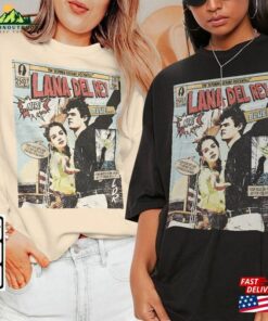 Lana Del Rey Comic Shirt Sweatshirt Retro Vintage Tour 2023 Album Norman Fucking Rockwell Graphic Tee Book L286 Unisex Classic