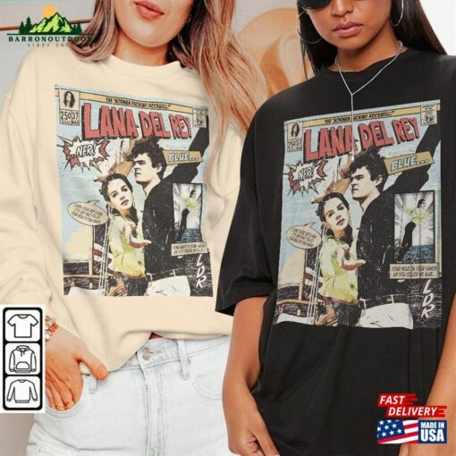 Lana Del Rey Comic Shirt Sweatshirt Retro Vintage Tour 2023 Album Norman Fucking Rockwell Graphic Tee Book L3004c Unisex