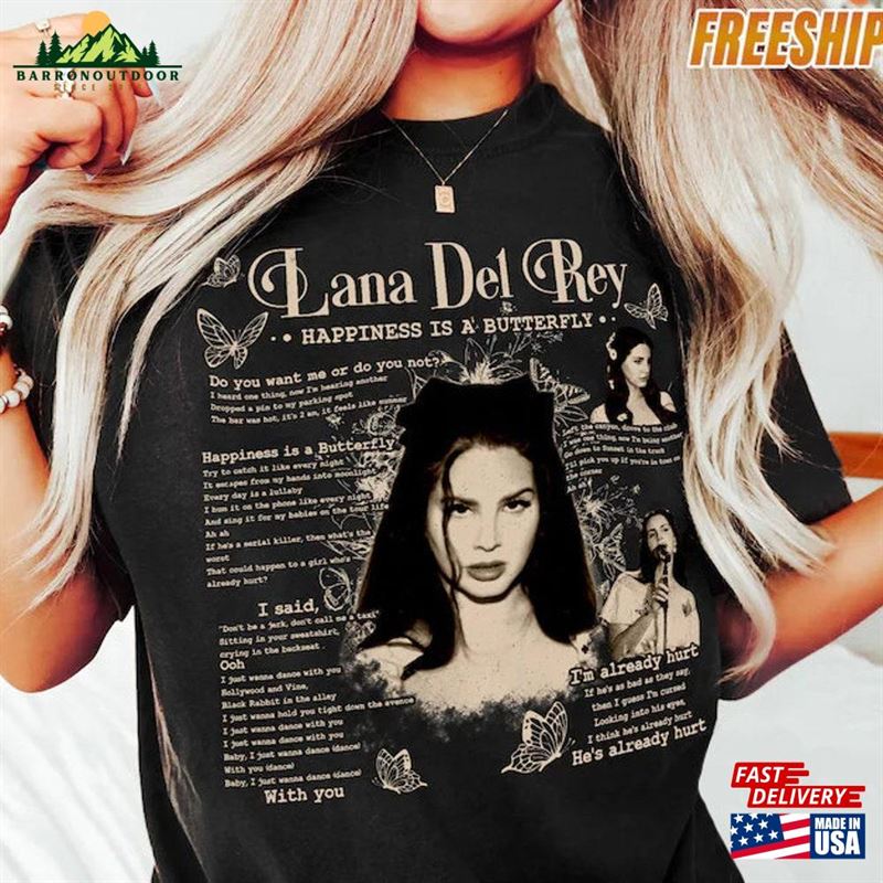 Lana Del Rey Shirt Happiness Is A Butterfly Vintage Merch Gift For Fans Classic T-Shirt Lana Del Rey Shirt Happiness Is A Butterfly Vintage Merch Gift For Fans Classic T-Shirt