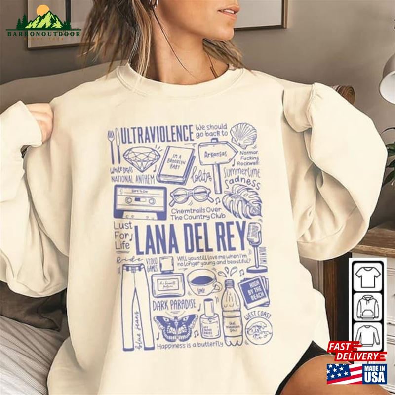 Lana Del Rey Vintage Shirt Graphic Unisex Tee Album Sweatshirt T-Shirt Lana Del Rey Vintage Shirt Graphic Unisex Tee Album Sweatshirt T-Shirt