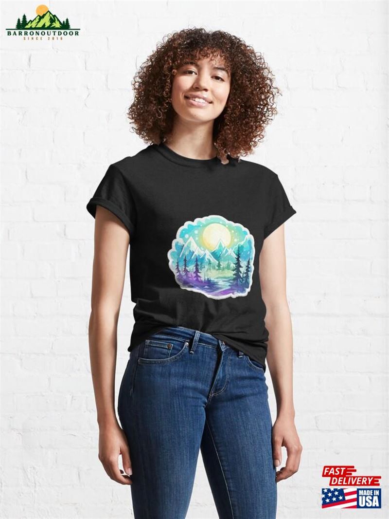 Landscape Illustration Classic T-Shirt Sweatshirt Landscape Illustration Classic T-Shirt Sweatshirt