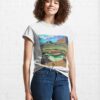 Landscape With Mountains And River Classic T-Shirt Hoodie