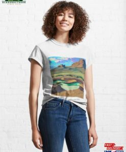 Landscape With Mountains And River Classic T-Shirt Hoodie