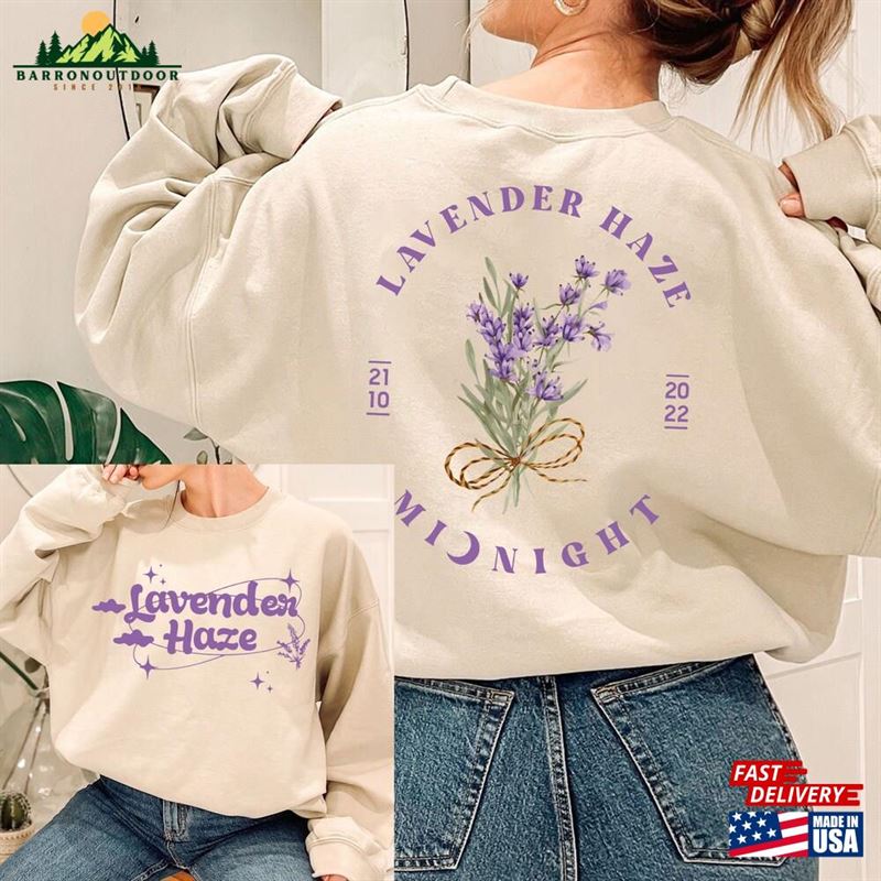 Lavender Haze Sweatshirt Midnights Shirt Concert T-Shirt Unisex Lavender Haze Sweatshirt Midnights Shirt Concert T-Shirt Unisex