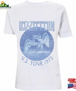 Led Zeppelin Tour’75 Blue Wash Official Tee T-Shirt Sweatshirt Classic