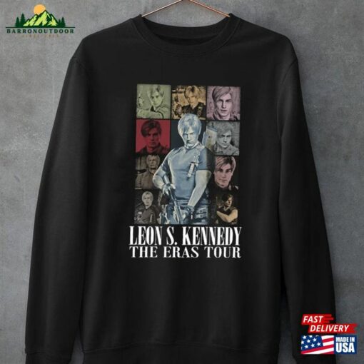 Leon Kennedy The Eras T-Shirt Comical Meme Themed Unisex Shirt Sweatshirt