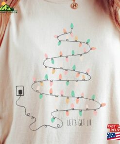 Lets Get Lit Christmas Shirt Adult Funny Pun Hoodie Unisex