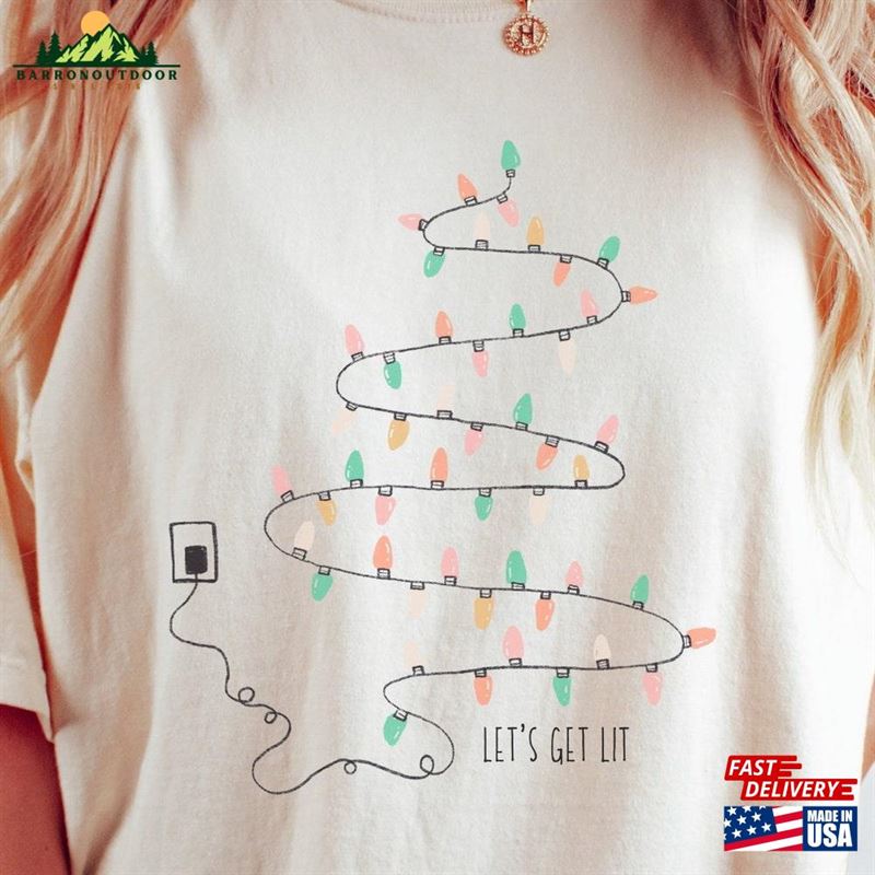 Lets Get Lit Christmas Shirt Adult Funny Pun Hoodie Unisex Lets Get Lit Christmas Shirt Adult Funny Pun Hoodie Unisex