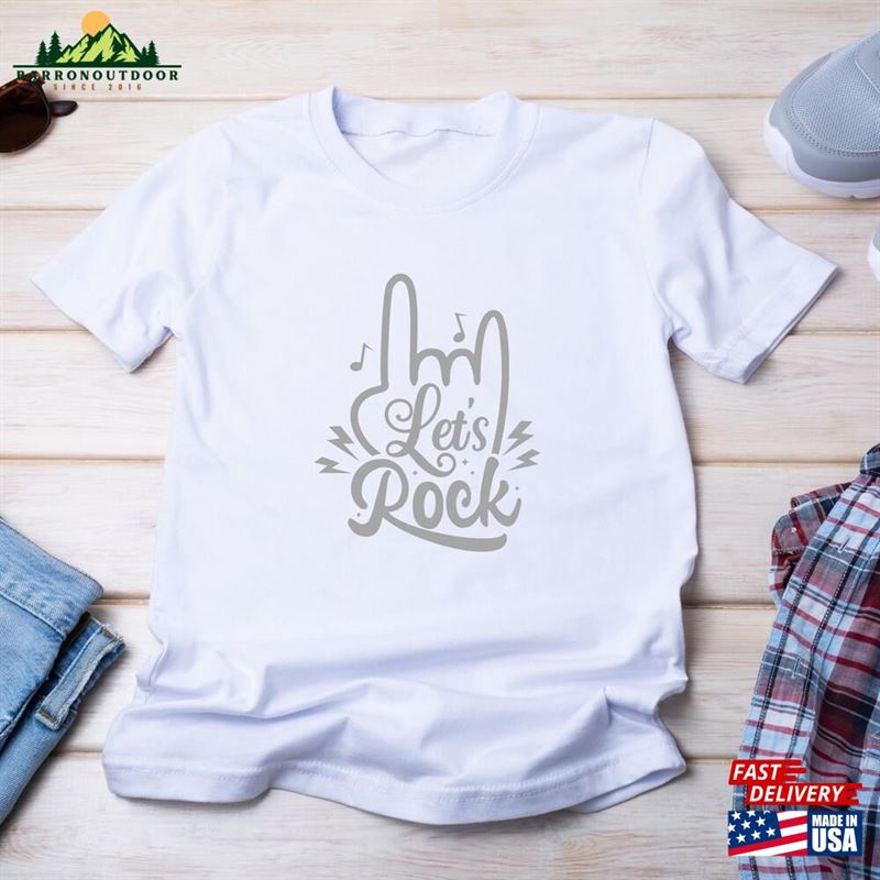 Let's Rock T-Shirt Unisex Heavy Cotton N Roll Lover Gift Classic Sweatshirt Let's Rock T-Shirt Unisex Heavy Cotton N Roll Lover Gift Classic Sweatshirt