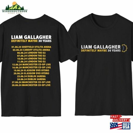 Liam Gallagher Definitely Maybe Tour 2024 T-Shirt Unisex Sweatshirt