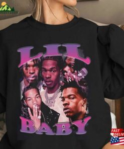 Lil Baby Pink Vintage T-Shirt Retro 90S Sweatshirt Hip Hop Rnb Shirt Hoodie