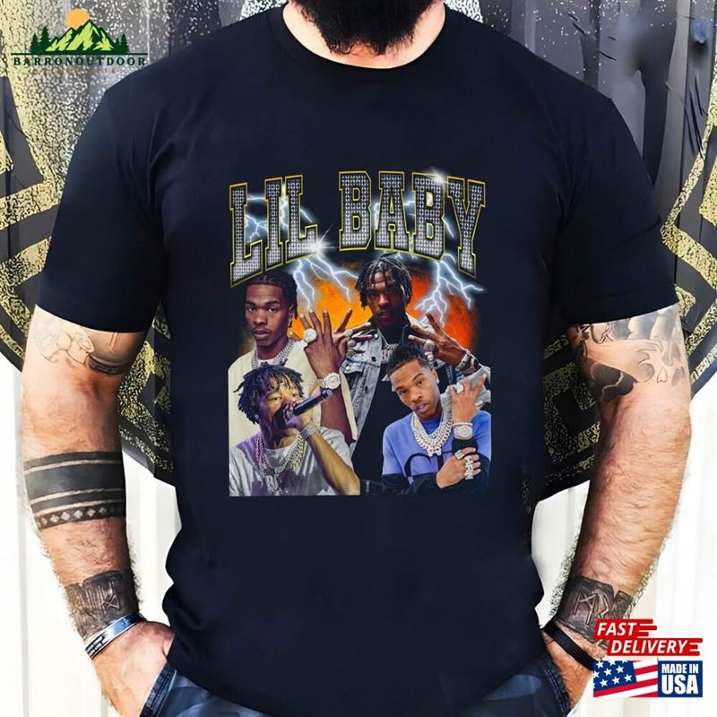 Lil Baby Rap Shirt 2023 Concert Tour Graphic Tee Classic Vintage Bootleg T-Shirt Famous Rapper Black Sweatshirt Lil Baby Rap Shirt 2023 Concert Tour Graphic Tee Classic Vintage Bootleg T-Shirt Famous Rapper Black Sweatshirt