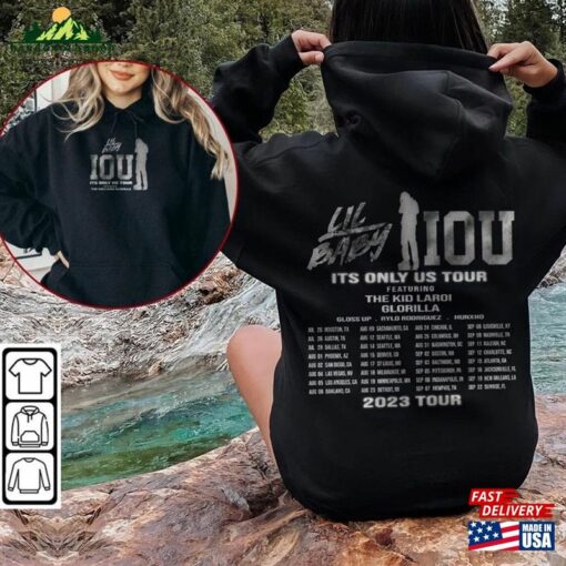 Lil Baby Rap Shirt Double Sided Its Only Us Tour 2023 Vintage 90S Y2k Sweatshirt Unisex