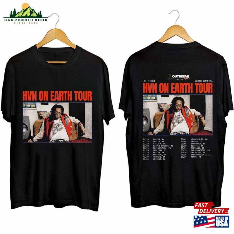 Lil Tecca Hvn On Earth Tour 2024 Shirt Fan Concert Classic Unisex Lil Tecca Hvn On Earth Tour 2024 Shirt Fan Concert Classic Unisex