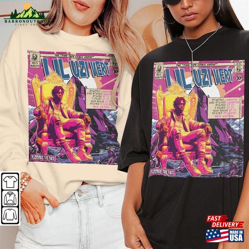 Lil Uzi Vert Comic Shirt 90S Vintage Merch Art Flooded The Face Pink Tape Album Concert Tour Ticket 2023 Graphic Tee Gift V1 Classic Hoodie Lil Uzi Vert Comic Shirt 90S Vintage Merch Art Flooded The Face Pink Tape Album Concert Tour Ticket 2023 Graphic Tee Gift V1 Classic Hoodie
