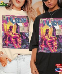 Lil Uzi Vert Comic Shirt 90S Vintage Merch Art Flooded The Face Pink Tape Album Concert Tour Ticket 2023 Graphic Tee Gift V1 T-Shirt Classic