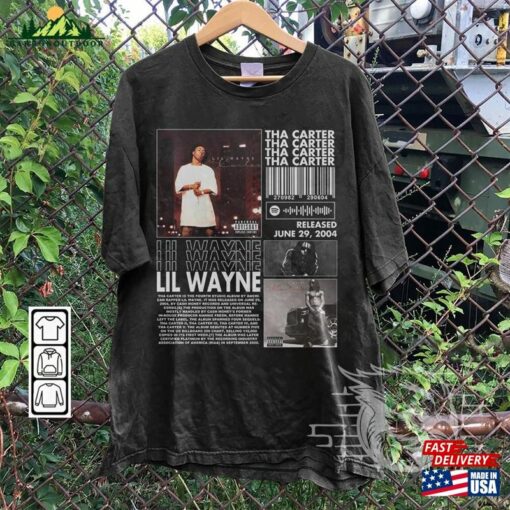 Lil Wayne Rap Shirt Tha Carter Album 90S Y2k Merch Vintage Rapper Hiphop Sweatshirt Classic Hoodie