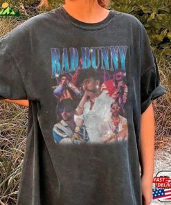 Limited Bad Bunny Shirt Vintage 90S Grapic Tee Unisex Un Verano T-Shirt Bootleg Horror Sweatshirt 20224Dnrm Classic Hoodie