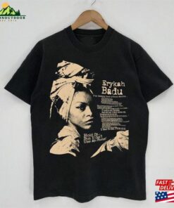 Limited Erykah Vintage 90S Black Shirt Retro T T-Shirt Hoodie
