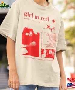 Limited Girl In Red Shirt Music Lover Tee Indie Pop Fan Gift T-Shirt Unisex