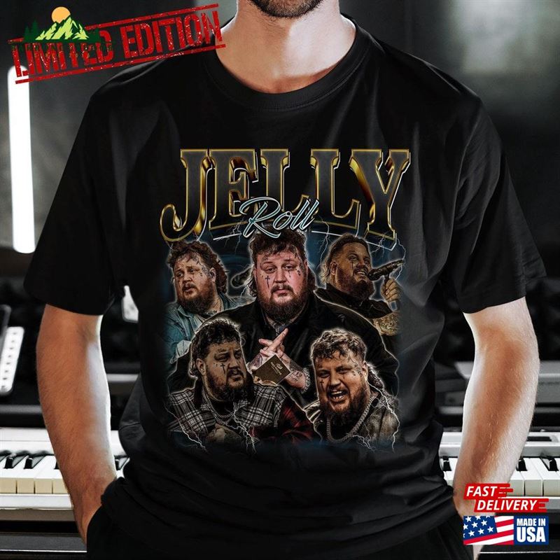 Limited Jelly Roll Vintage 90S Shirt Country Song Music T-Shirt Classic Limited Jelly Roll Vintage 90S Shirt Country Song Music T-Shirt Classic