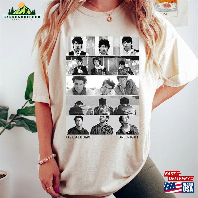 Limited Jonas Brothers Vintage T-Shirt Five Albums One Night Tour Shirt 2023 Sweatshirt Limited Jonas Brothers Vintage T-Shirt Five Albums One Night Tour Shirt 2023 Sweatshirt