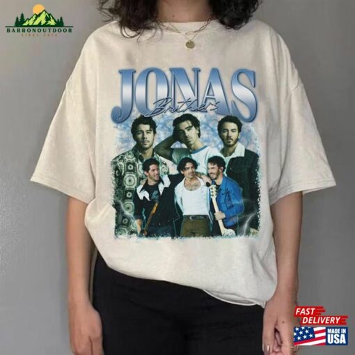 Limited Jonas Brothers Vintage T-Shirt Five Albums One Night Tour Shirt 2023 Unisex Hoodie