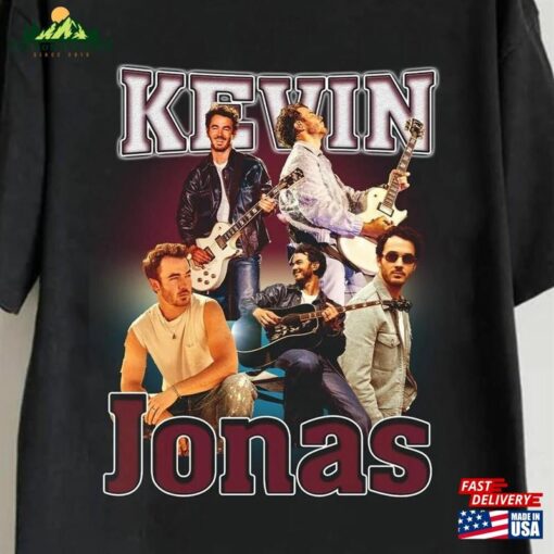 Limited Kevin Jonas Shirt Vintage 90S Retro For Fan Hoodie Unisex