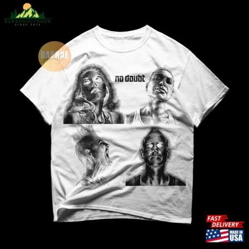 Limited No Doubt Push And Shove Album T-Shirt Black Amp White Rock Music Band Gwen Stefani Shirt Vintage Tragic Kingdom Gift Tee Unisex Classic