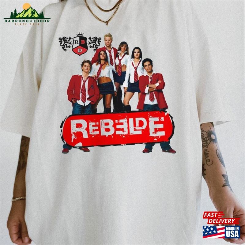Limited Rebelde Inspired Shirt Vintage 90S Graphic Tee Rbd Concert Unisex Hoodie Limited Rebelde Inspired Shirt Vintage 90S Graphic Tee Rbd Concert Unisex Hoodie