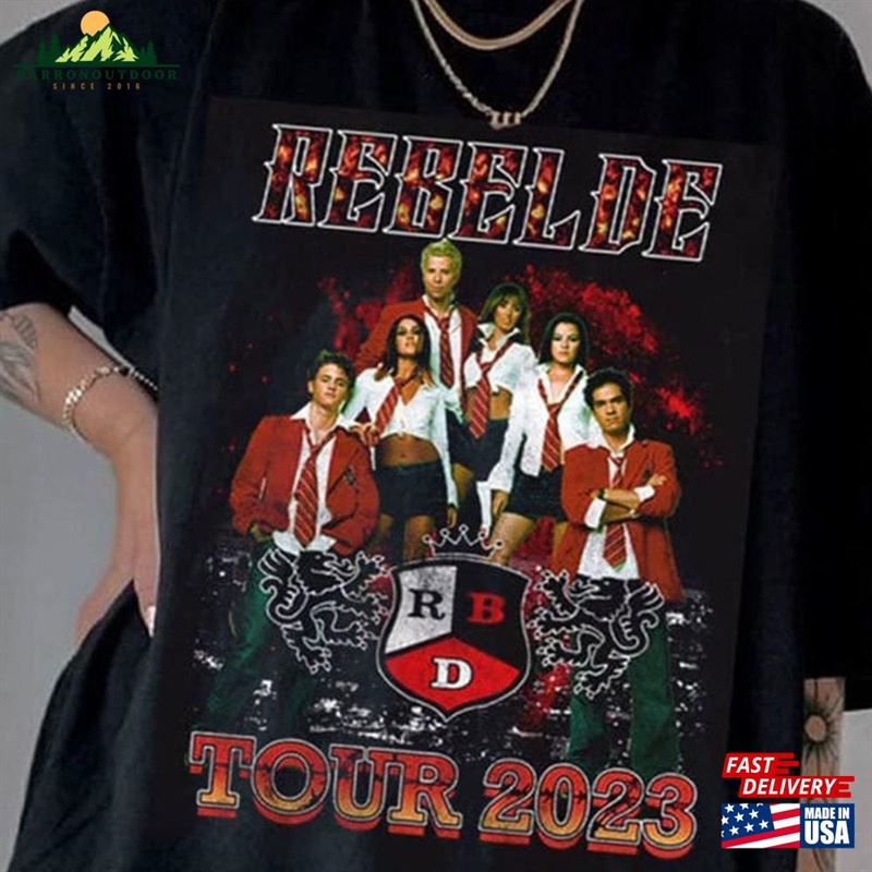 Limited Rebelde Shirt Vintage 90S Graphic Tee Rbd Concert T-Shirt Unisex Limited Rebelde Shirt Vintage 90S Graphic Tee Rbd Concert T-Shirt Unisex