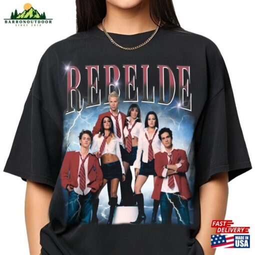 Limited Rebelde Shirt Vintage 90S Graphic Tee Rbd Concert Unisex T-Shirt