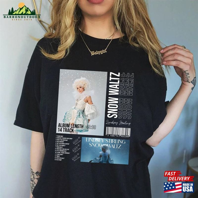Lindsey Stirling Snow Waltz Album T-Shirt Fan Tee 2023 Concert Merch Hoodie Lindsey Stirling Snow Waltz Album T-Shirt Fan Tee 2023 Concert Merch Hoodie