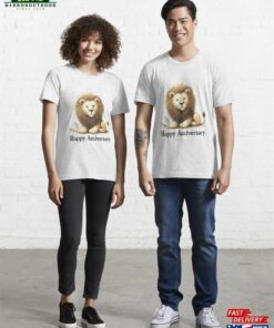 Lion Cartoon Happy Anniversary Design Essential T-Shirt Hoodie Sweatshirt